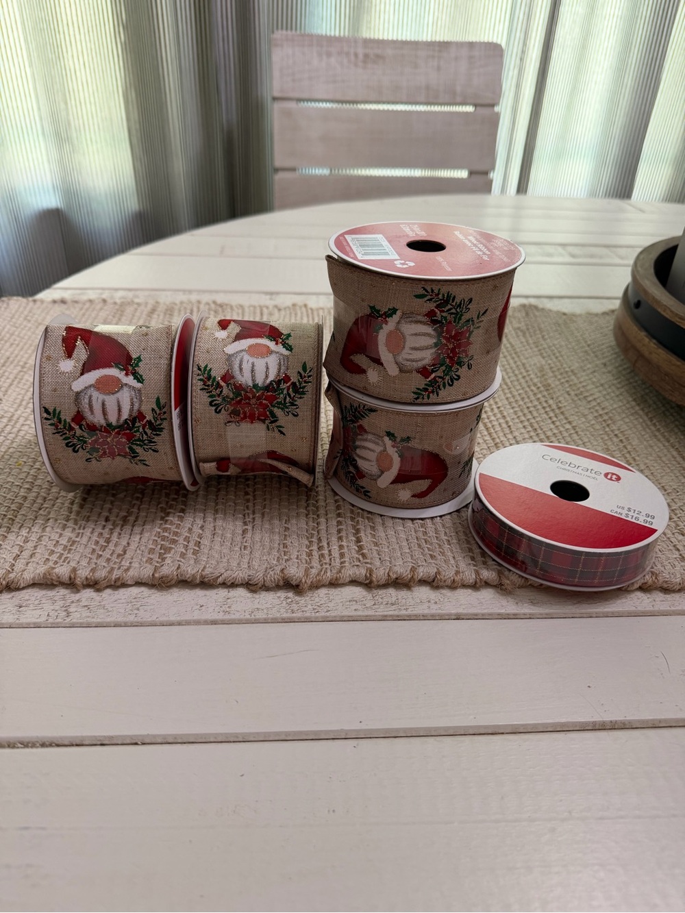 Bundle: 5 Rolls of Celebrate It Christmas Ribbon